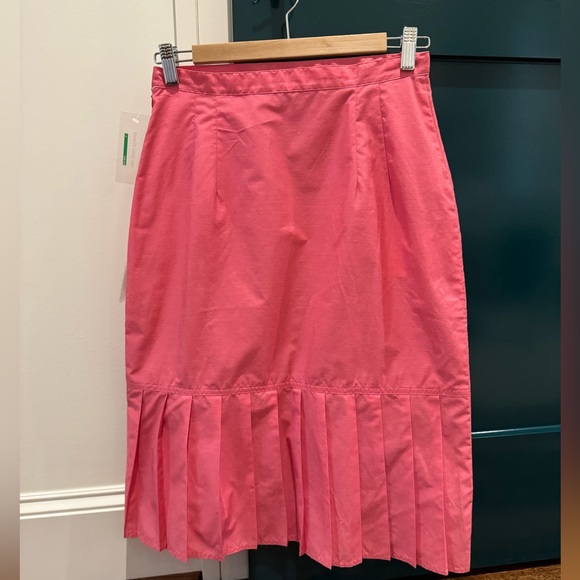 Charles Chang Lima pink skirt with pleats - Picture 1 of 5